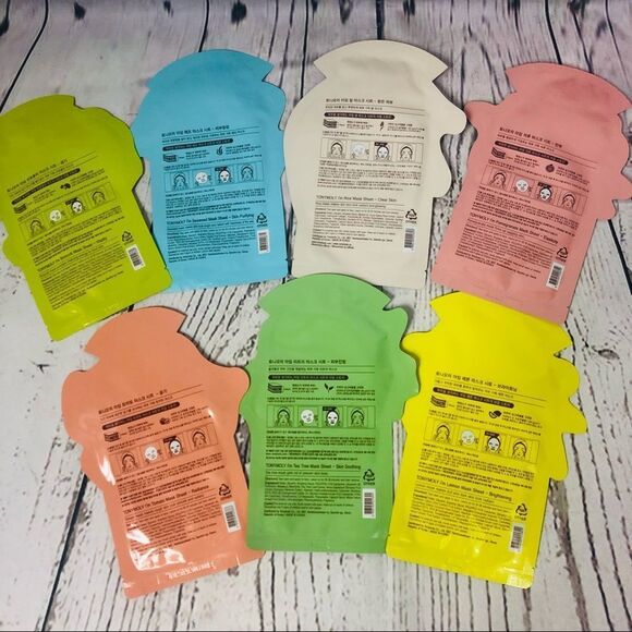 TonyMoly X 7 Korean K-Beauty Sheet Masks Tea Tree Lemon Seaweed Rice Tomato - Picture 2 of 2